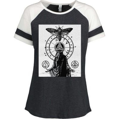 Occult Esoteric Mysticism Gothic Unholy Dark Aesthetic Goth Enza Ladies Jersey Colorblock Tee