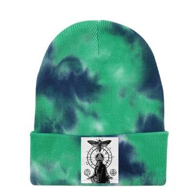 Occult Esoteric Mysticism Gothic Unholy Dark Aesthetic Goth Tie Dye 12in Knit Beanie