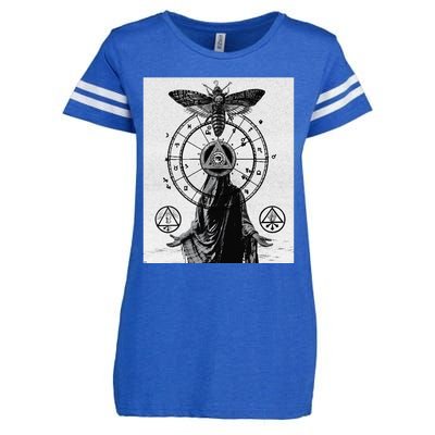 Occult Esoteric Mysticism Gothic Unholy Dark Aesthetic Goth Enza Ladies Jersey Football T-Shirt