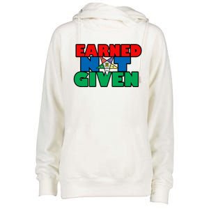 Oes Earned Not Given Gift Funny Gift Womens Funnel Neck Pullover Hood