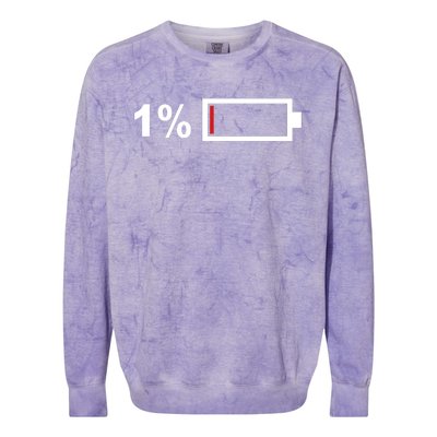 One End Of A Battery Colorblast Crewneck Sweatshirt