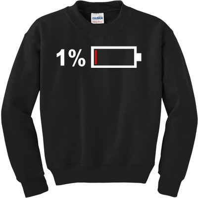 One End Of A Battery Kids Sweatshirt