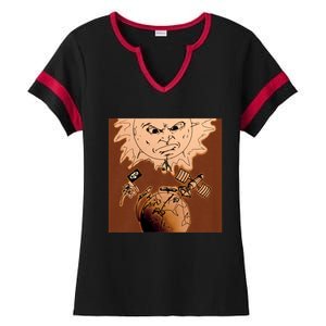 One Eyed Owl Oeo Aliens Warning Ladies Halftime Notch Neck Tee