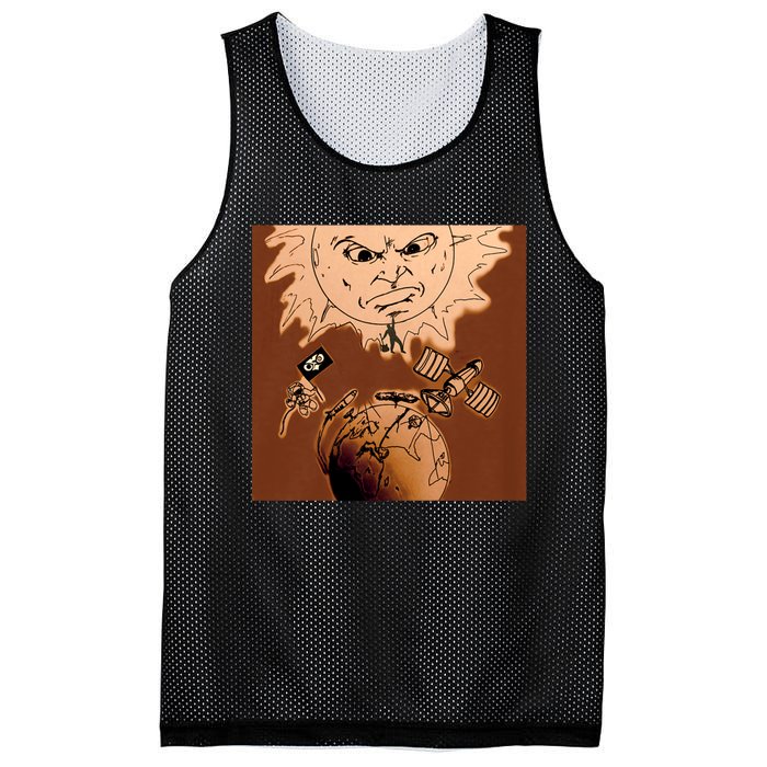 One Eyed Owl Oeo Aliens Warning Mesh Reversible Basketball Jersey Tank