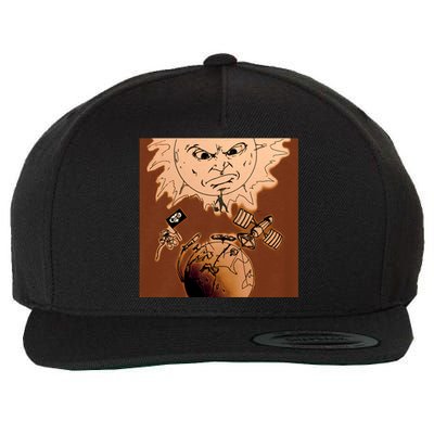 One Eyed Owl Oeo Aliens Warning Wool Snapback Cap