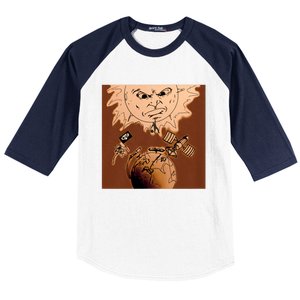 One Eyed Owl Oeo Aliens Warning Baseball Sleeve Shirt