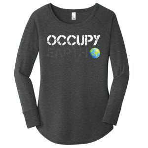 Occupy Earth Women's Perfect Tri Tunic Long Sleeve Shirt