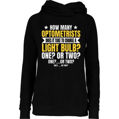 Optometrists Eye Optician Ophthalmologist Optometry Doctor Womens Funnel Neck Pullover Hood