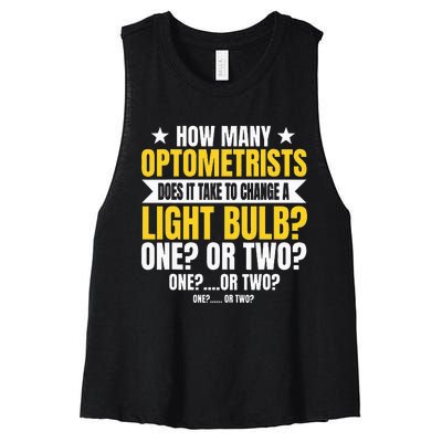 Optometrists Eye Optician Ophthalmologist Optometry Doctor Women's Racerback Cropped Tank