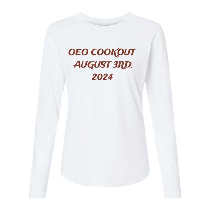 One Eyed Owl Oeo Cookout 2024 Womens Cotton Relaxed Long Sleeve T-Shirt