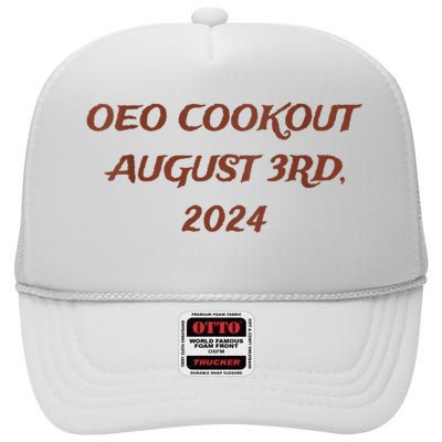 One Eyed Owl Oeo Cookout 2024 High Crown Mesh Back Trucker Hat