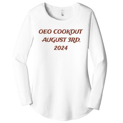 One Eyed Owl Oeo Cookout 2024 Women's Perfect Tri Tunic Long Sleeve Shirt