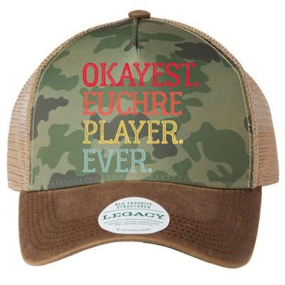 Okayest Euchre Player Ever Funny Euchre Card Game Legacy Tie Dye Trucker Hat