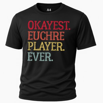 Okayest Euchre Player Ever Funny Euchre Card Game Performance Shirt