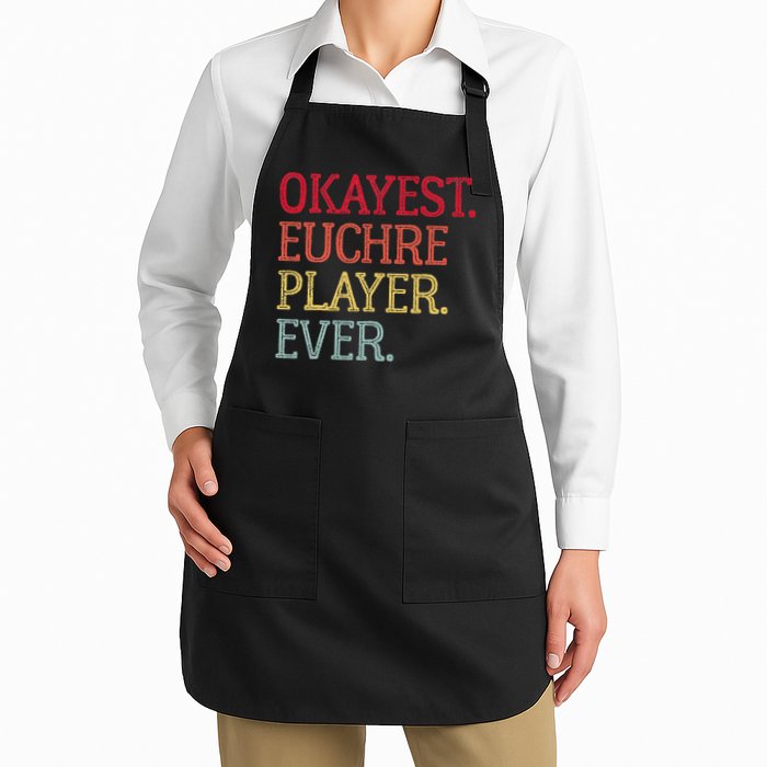 Okayest Euchre Player Ever Funny Euchre Card Game Apron