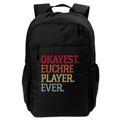 Okayest Euchre Player Ever Funny Euchre Card Game Backpack