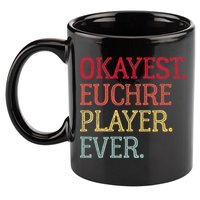 Okayest Euchre Player Ever Funny Euchre Card Game 11oz C Handle Ceramic Mug