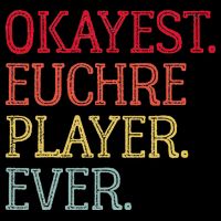 Okayest Euchre Player Ever Funny Euchre Card Game Drawstring Bag