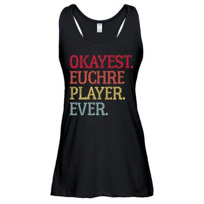 Okayest Euchre Player Ever Funny Euchre Card Game Ladies Essential Flowy Tank