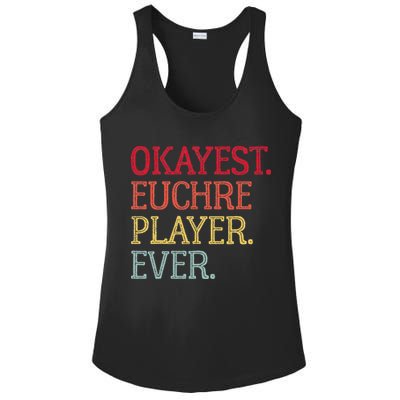 Okayest Euchre Player Ever Funny Euchre Card Game Ladies PosiCharge Competitor Racerback Tank