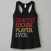 Okayest Euchre Player Ever Funny Euchre Card Game Womens Tank Top