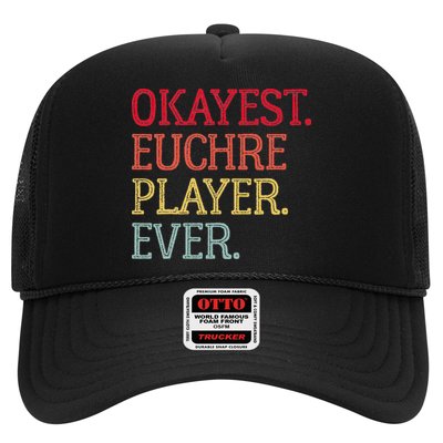 Okayest Euchre Player Ever Funny Euchre Card Game Trucker Hat