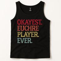 Okayest Euchre Player Ever Funny Euchre Card Game Tank Top