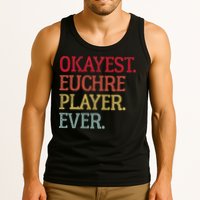 Okayest Euchre Player Ever Funny Euchre Card Game Tank Top