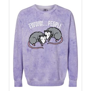 Opossums Ewww People Funny Possum Introvert Colorblast Crewneck Sweatshirt