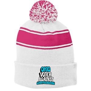 Ohio Election Reform Stop Gerrymandering In Ohio Stripe Pom Pom Beanie