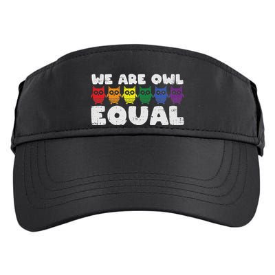 Owl Equal Rainbow Cute Equalty Lgbt Animal Gift Adult Drive Performance Visor