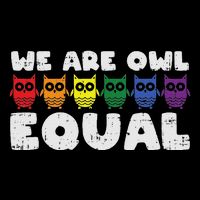 Owl Equal Rainbow Cute Equalty Lgbt Animal Gift 16 in Basic Backpack