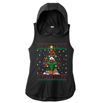 Ob Er School Nicu L And D Nurse Ugly Christmas Tree Sweater Gift Ladies PosiCharge Tri-Blend Wicking Draft Hoodie Tank