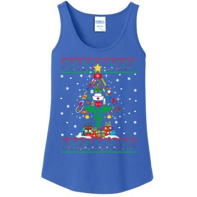 Ob Er School Nicu L And D Nurse Ugly Christmas Tree Sweater Gift Ladies Essential Tank