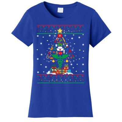 Ob Er School Nicu L And D Nurse Ugly Christmas Tree Sweater Gift Women's T-Shirt