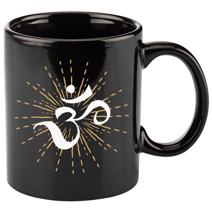 Om Energy Symbol Chakra Mantra Meditation Yoga 11oz C Handle Ceramic Mug