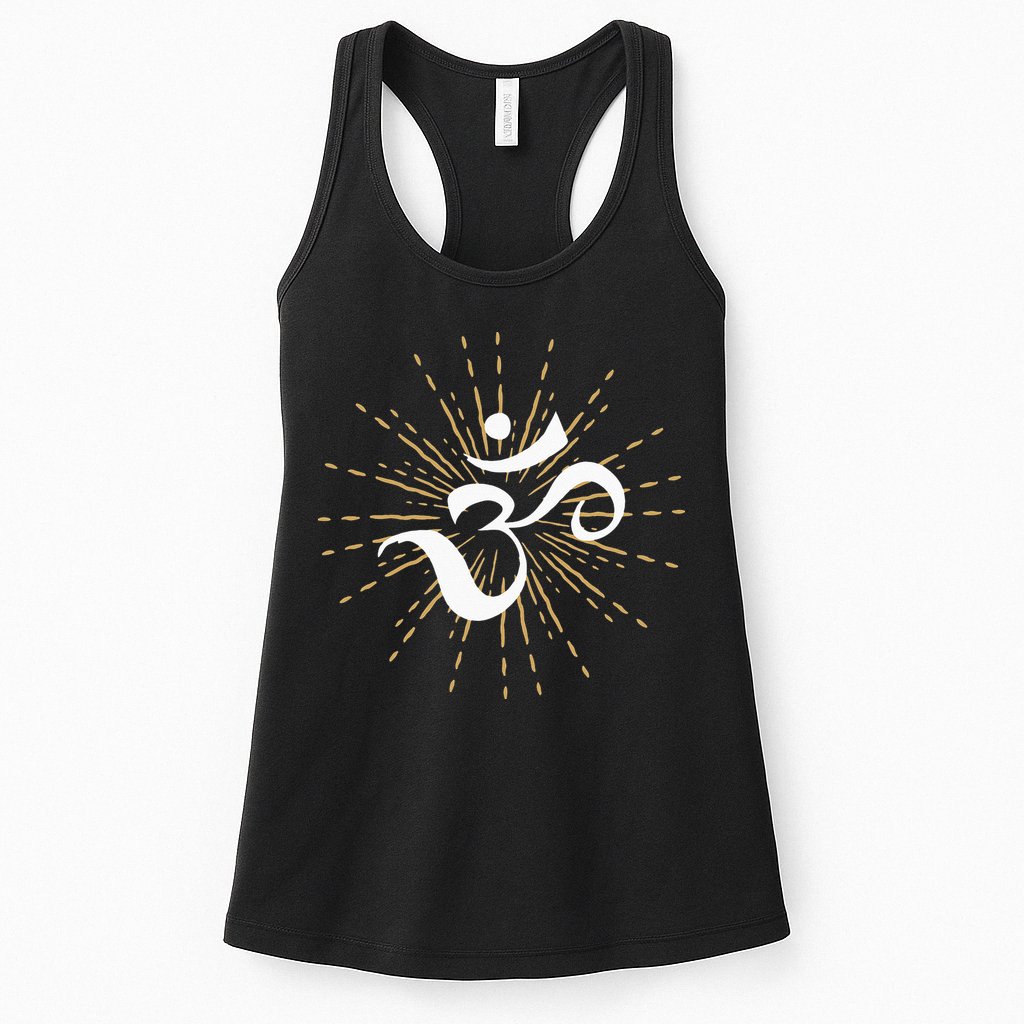 Om Energy Symbol Chakra Mantra Meditation Yoga Womens Tank Top