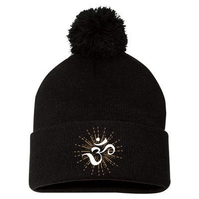 Om Energy Symbol Chakra Mantra Meditation Yoga Pom Pom 12in Knit Beanie