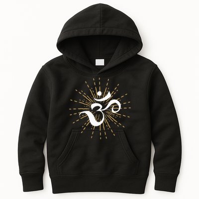Om Energy Symbol Chakra Mantra Meditation Yoga Kids Hoodie