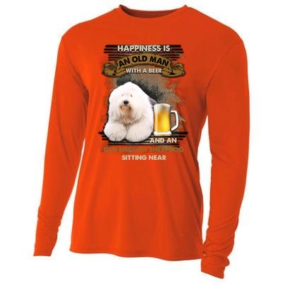 Old English Sheepdog Sitting Near Gift For You Gift Cooling Performance Long Sleeve Crew