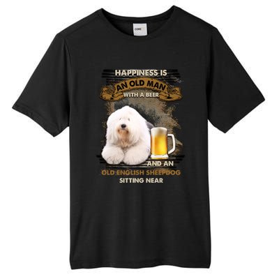 Old English Sheepdog Sitting Near Gift For You Gift Tall Fusion ChromaSoft Performance T-Shirt