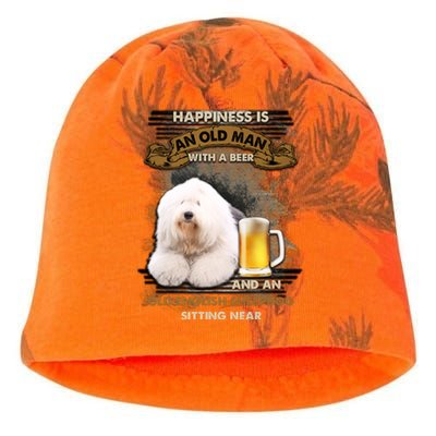 Old English Sheepdog Sitting Near Gift For You Gift Kati - Camo Knit Beanie