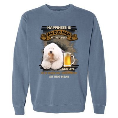 Old English Sheepdog Sitting Near Gift For You Gift Garment-Dyed Sweatshirt