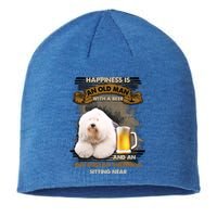 Old English Sheepdog Sitting Near Gift For You Gift Sustainable Beanie