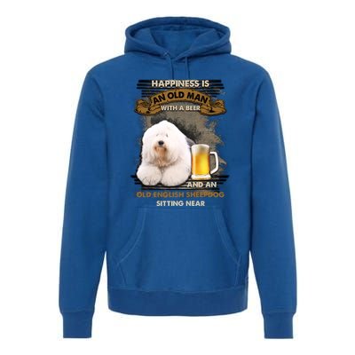 Old English Sheepdog Sitting Near Gift For You Gift Premium Hoodie