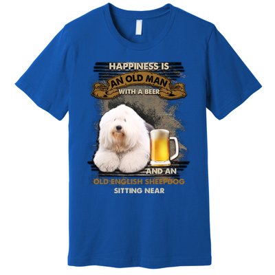 Old English Sheepdog Sitting Near Gift For You Gift Premium T-Shirt