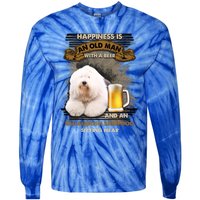 Old English Sheepdog Sitting Near Gift For You Gift Tie-Dye Long Sleeve Shirt