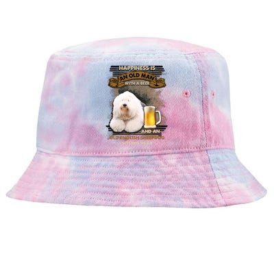 Old English Sheepdog Sitting Near Gift For You Gift Tie-Dyed Bucket Hat