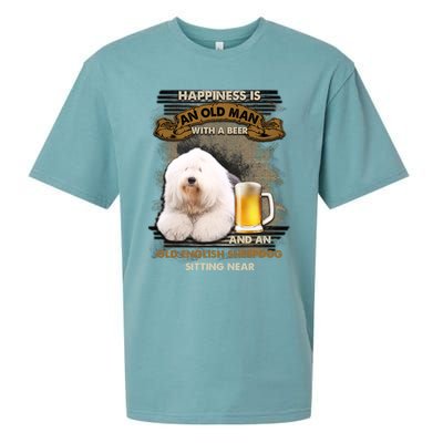 Old English Sheepdog Sitting Near Gift For You Gift Sueded Cloud Jersey T-Shirt