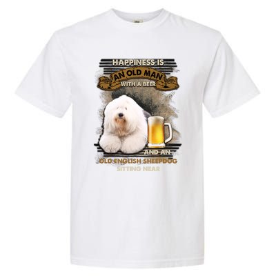 Old English Sheepdog Sitting Near Gift For You Gift Garment-Dyed Heavyweight T-Shirt